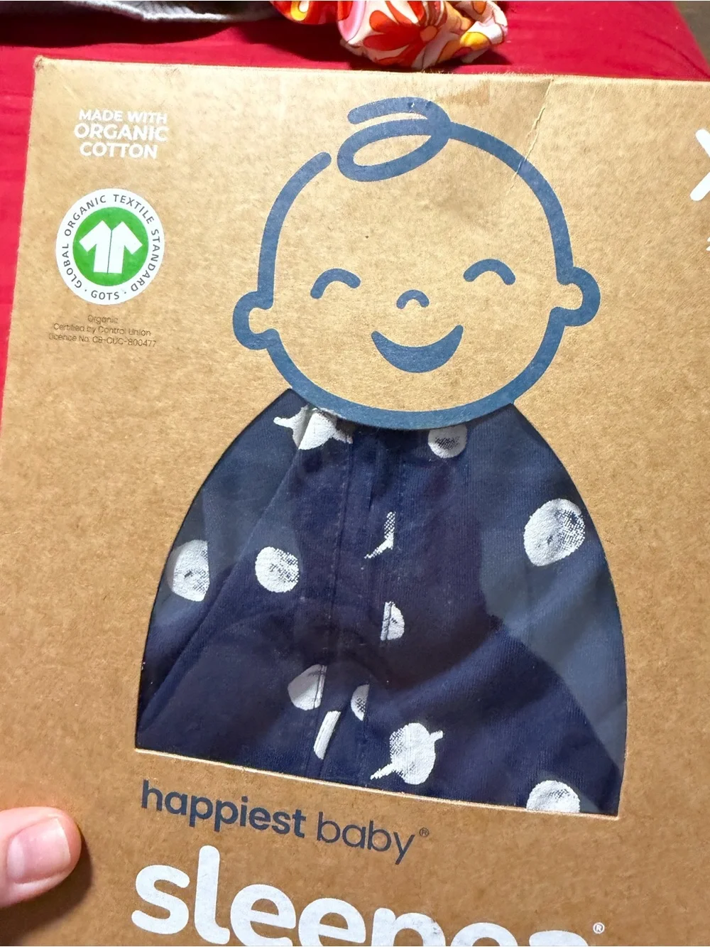 Happiest Baby sleepea XL Navy Polka Dot Kids Pajamas Swaddle